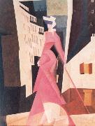 lyonel feininger the lady in mauve oil